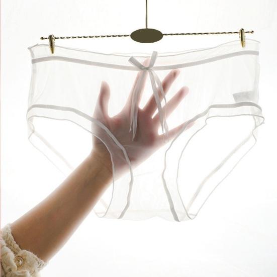 Yousheng Sexy Underwear for Women Ultra Thin See Through Sheer Mesh Panties Seamless Mid Waisted Hipster Briefs