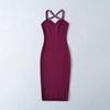 Women's Pure Desire Cross-Strap Knit Dress: Elegant Waist-Cinching, Slimming, Hip-Hugging Short Skirt