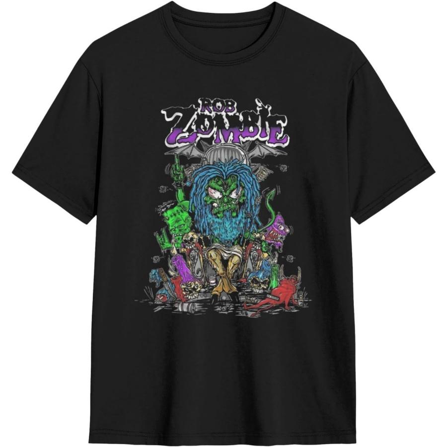 Short Sleeve T-Shirt Rob Zombie Casual Shirts Crew Neck T-Shirt Athletic Shirts S