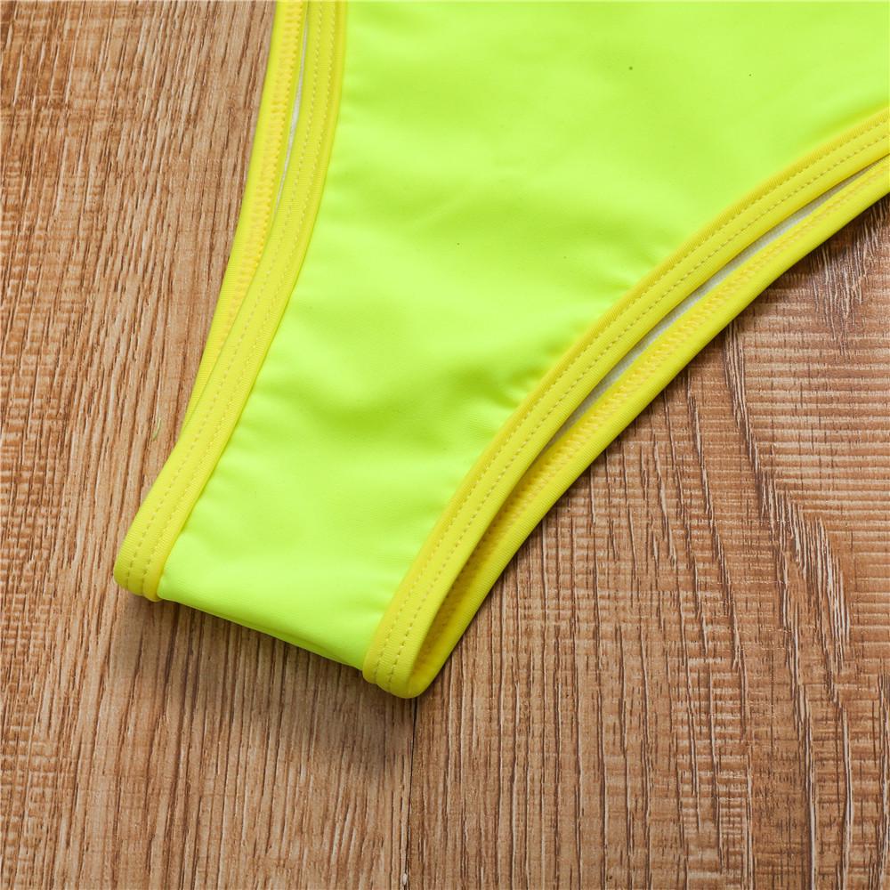 Shencai European & American Solid Color One-Piece Swimsuit with Sexy Straps (Model: ZY057)