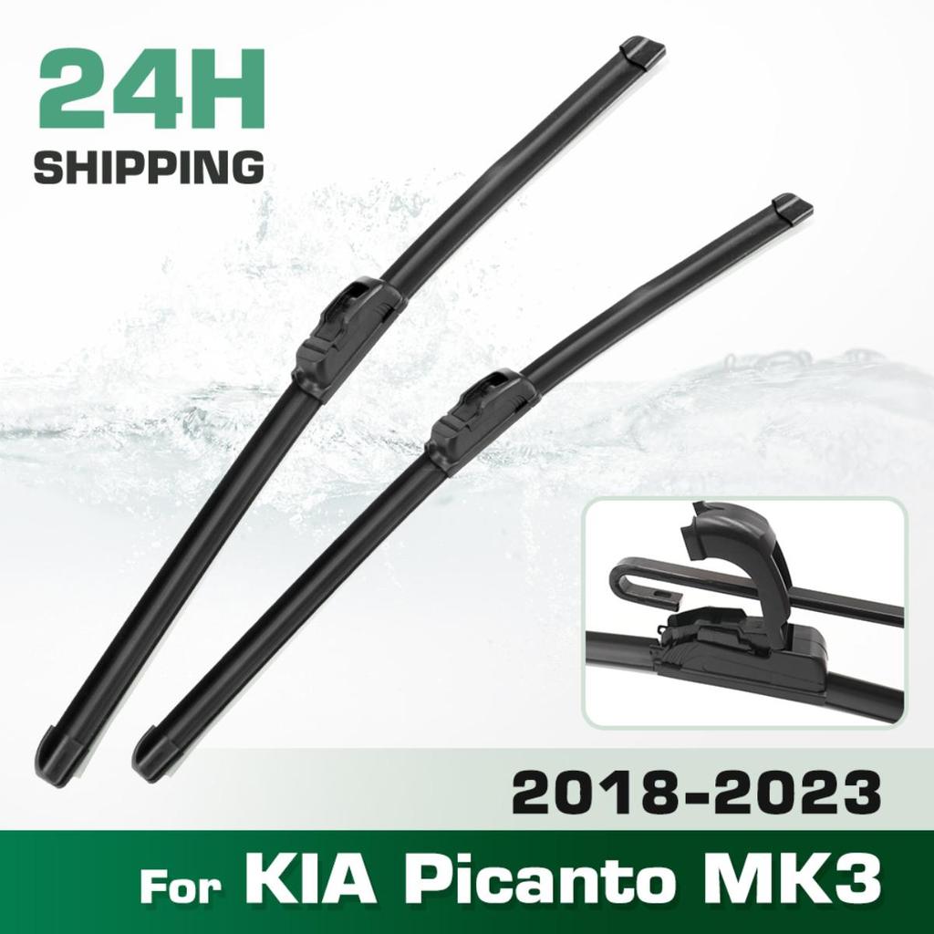 For KIA Picanto MK3 2018-2023 2019 2020 2021 2022 Wiper Front Wiper Blades Windshield Windscreen Window Brush 24"+14