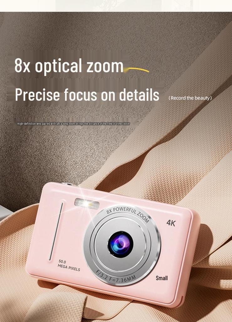 Retro CCD Portable Dual Flash Card Camera for New Students