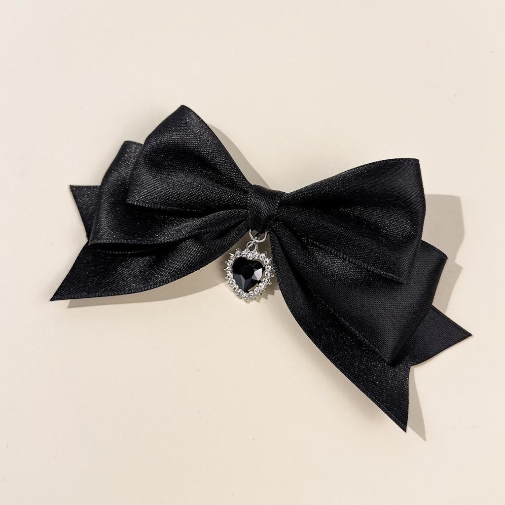 Fashionabel, Söt och Cool Feng Shui Diamant Kärlek Rosett Hårklämma Lolita Tjej Sidskåra Klämma Kantklämma Håraccessoar
