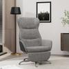 Day and Night - Day and Night Relaxation Armchair with Footrest In Light Gray Fabric