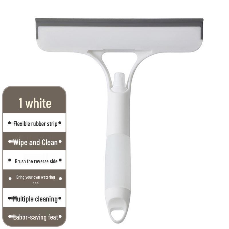 Multifunctional Double-Sided Glass Scraper & Window Cleaner with Spray and Mirror Scraper