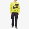 Nike Air X Kim Jones Co-Branded Logo Print Fleece Sweatshirt Men Tops Neon-Green DD0692-344