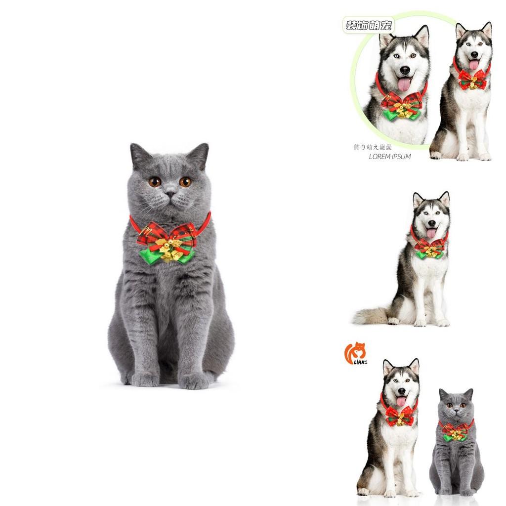 Elegant Pet Christmas Bowtie For Cats And Dogs In Colorful Polyester For Festive Fun