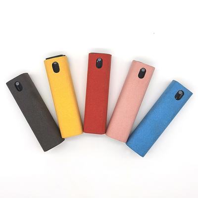 Portable 2 In 1 Phone Screen Cleaner Spray Dispensing Bottle Screen Cleaner Tool Soft Phone Pc Clean Polishing Cloth Glass Clean
