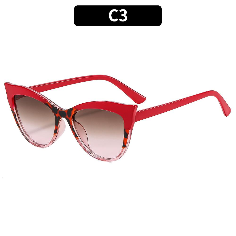 New Stylish Cat Eye Sunglasses, Splicing Color, Anti Blue Light, HD Ultra Light Eyewear, UV Protection for Outdoor Travel
