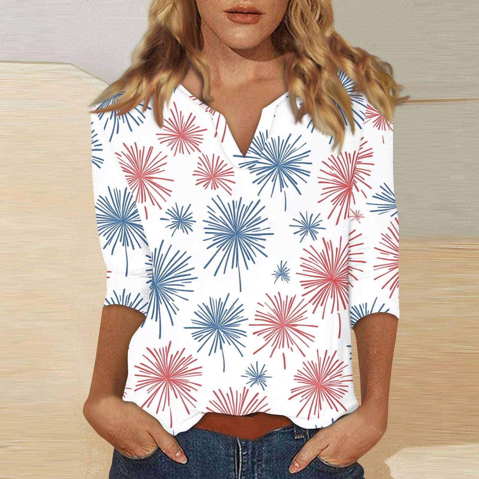 

Жіноча футболка з принтом і коміром-стійкою з рукавом 3/4 XXXL білий