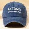 Letter Printed Baseball Cap Classic Washed Old Retro Peaked Cap Outdoor Leisure Sports Breathable Sun Hat
