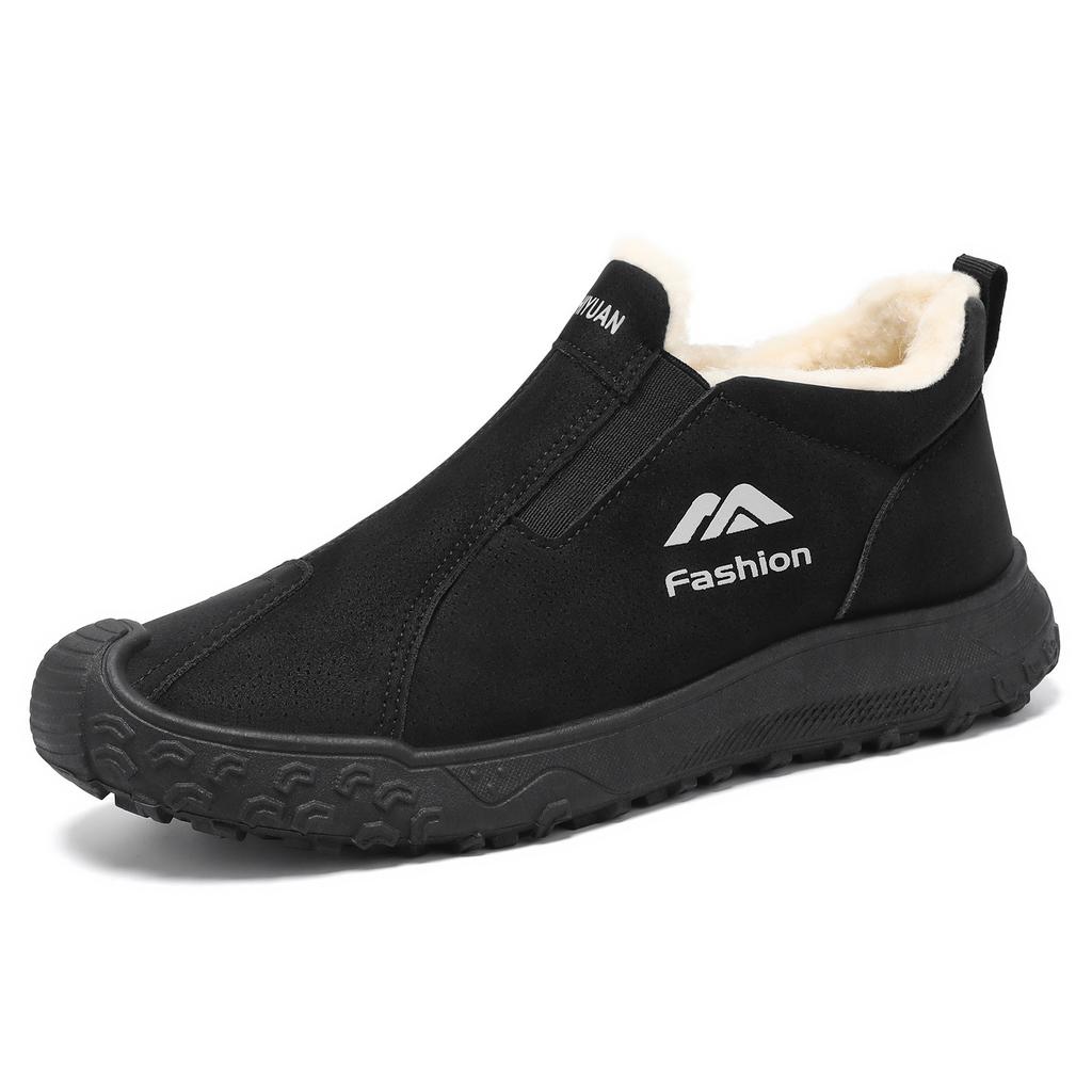 Men Fleece Lined Waterproof Warm Slip On Outdoor Winter Snow Boots