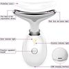 Portable 7 Color LED Face Neck Massager Vibration EMS Comfort Machine Thermal Cosmetic Skincare Accessory Tools Supply Equipment