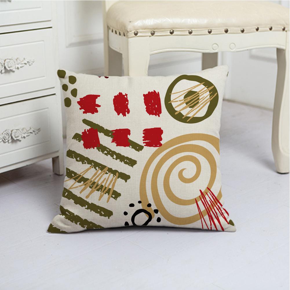 

Creative Christmas Elements Linen Pillow Case European and American Fashion Home 45*45cm