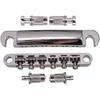 Baosity Zinc Alloy Roller Saddle Bridge Tailpiece for 12 LP EPI Electric Guitar Parts, Silver