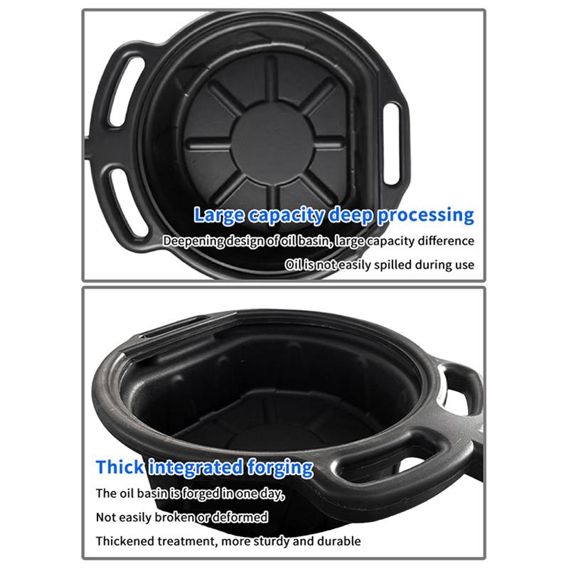 10L Oil Receiving Basin Oil Change Drain Pan Cleaning Oil Drain Container Leakproof For Car Motorcycle Auto Repair Tool