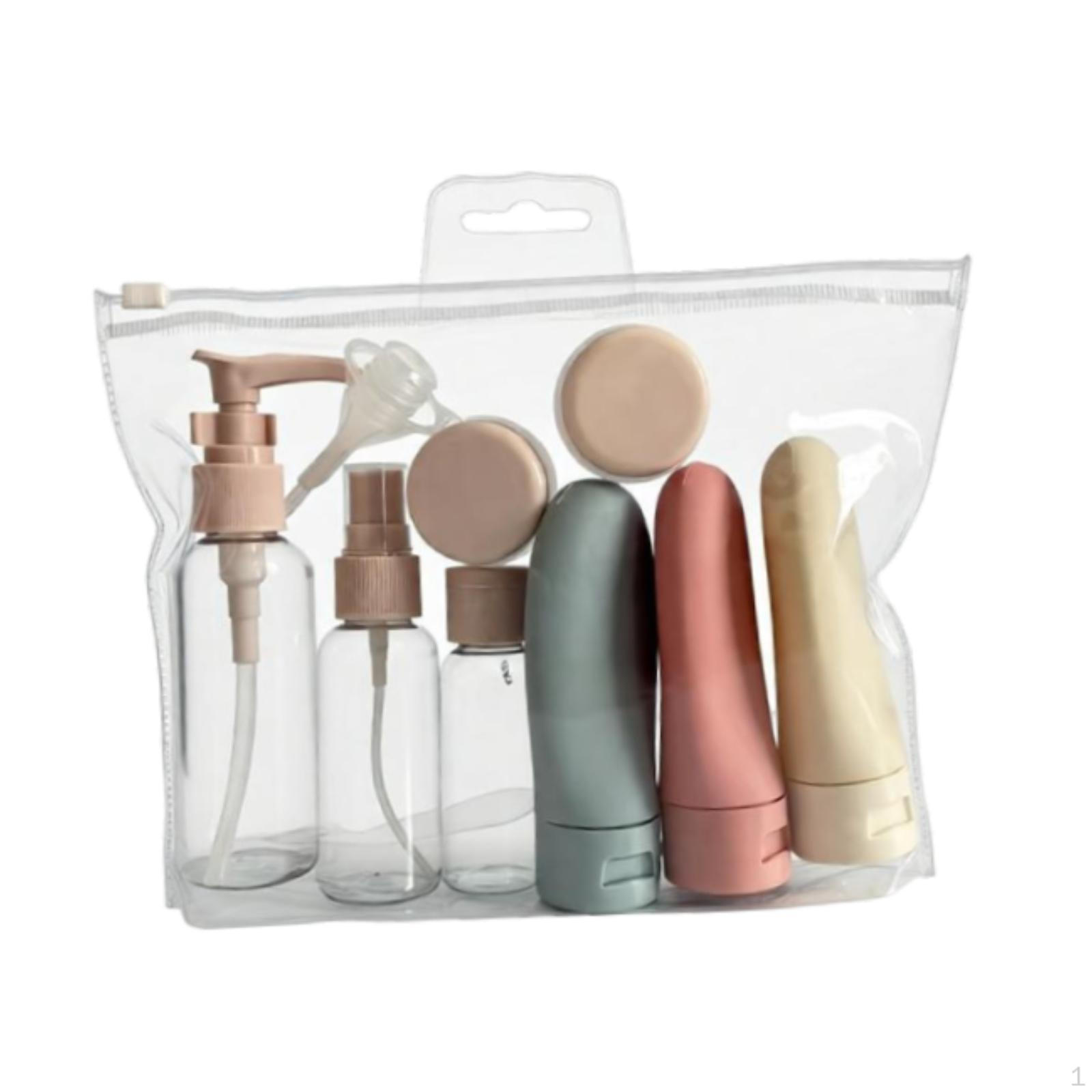 11 Pieces Travel Bottle Containers Set Leakproof Portable Squeezable Refillable Cosmetic Toiletries Nordic