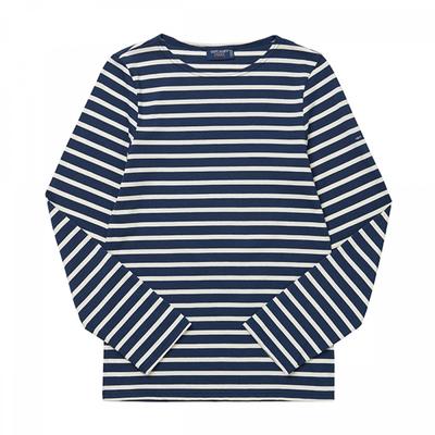 St. James 9858 Marine Ecru Minquire Modern Stripe Union Camiseta Manga Comprida