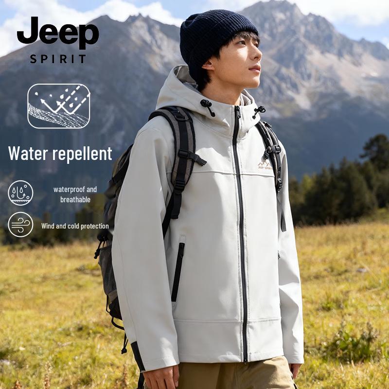 JEEP SPIRIT Męska Wiatroszczelna Ciepła Kurtka Outdoor