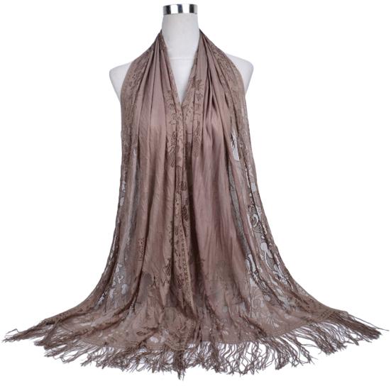 Women Chiffon Prayer Shawl Solid Color Versatile Turban Beach Towel