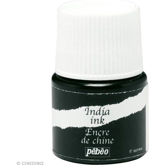Encre de Chine - PEBEO - India Ink - 20 ml - Calligraphie de précision - Noir