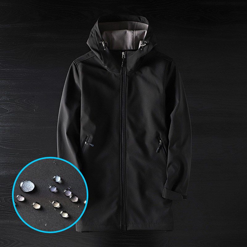 Outdoor Windproof Mid Length Long Length Export Soft Shell Jacket