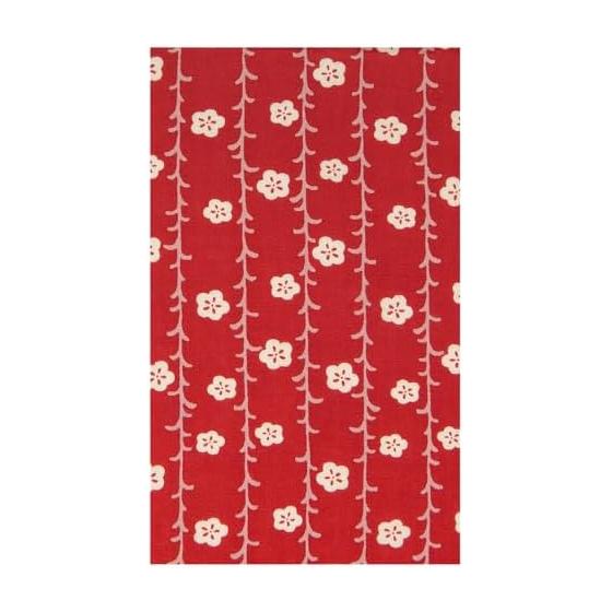 Hamamonyo Tenugui Towel - Weeping Plum Pattern, 100% Cotton, Approx. 34cm x 90cm, Printed, Raw Edge