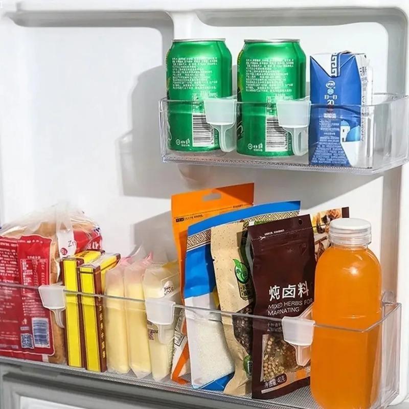 Refrigerator Storage Partition Board Plastic Shelf Separating Divider Clip Fridge Side Door Food Storage Rack Kitchen Accessory