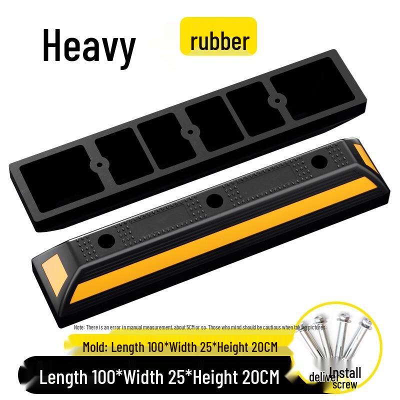 Heavy-Duty Rubber Parking Curb
