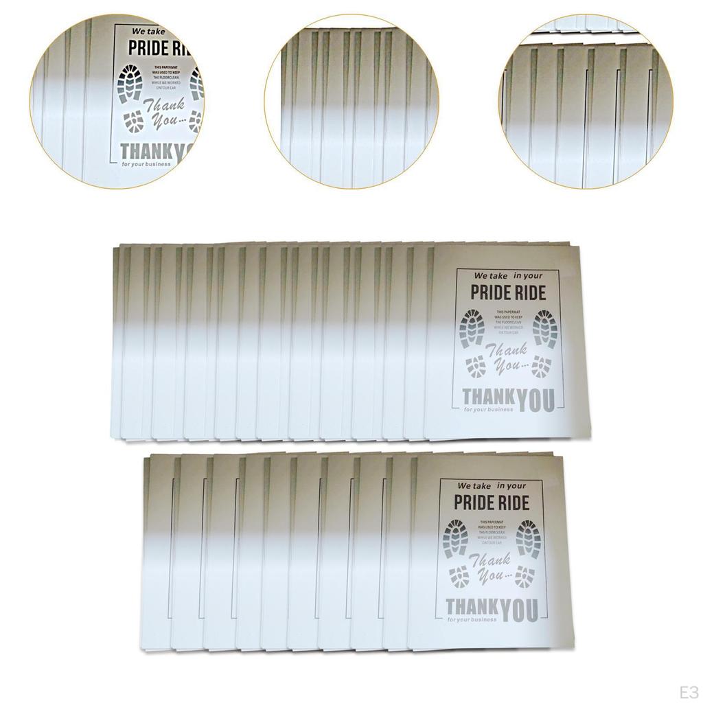 50x Car Paper Floor Mat Disposable for Trucks Taxis SUVs