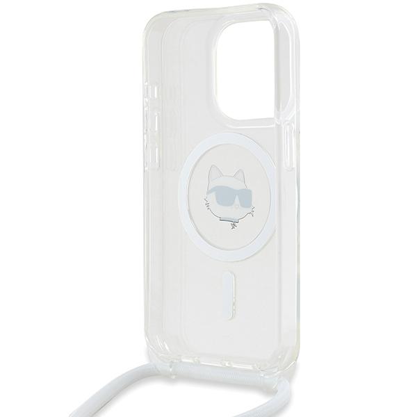 Karl Lagerfeld Klhmp14Xhcchnt Iphone 14 Pro Max 6.7 Hardcase Transparent Iml Choupette Head & Cord Magsafe