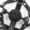 Silicone Three-Hole Ball Gag with Nose Hook Harness