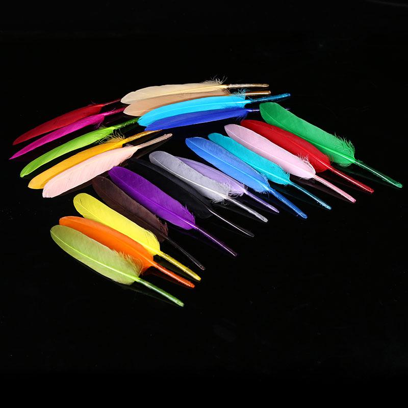 Encrypted Colored Turkey Feather Strips for DIY Decorations & Stage Costumes