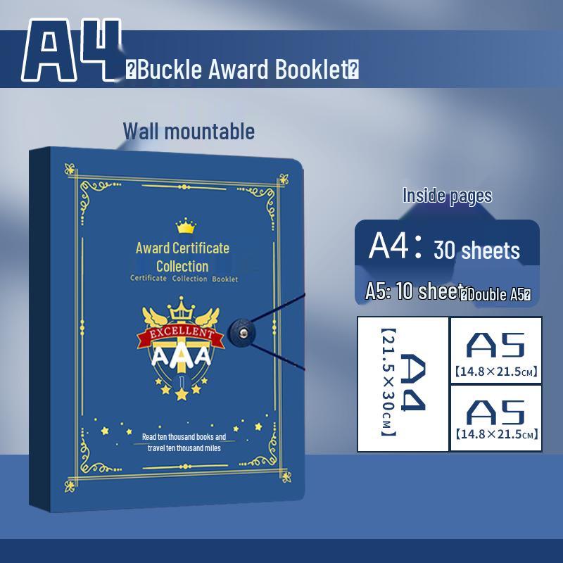 A3 Kids' Certificate Collection Album - Wall Hanging & Loose-leaf Honor Display