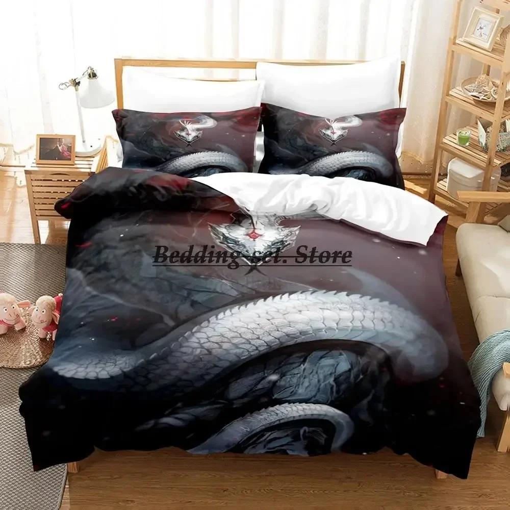 

Animal Yinuoda Snake Bedding Set Single Twin Full Queen King Size Bed Set Aldult Kid Bedroom Duvetcover Sets Anime Bed 70x133cm 2pcs