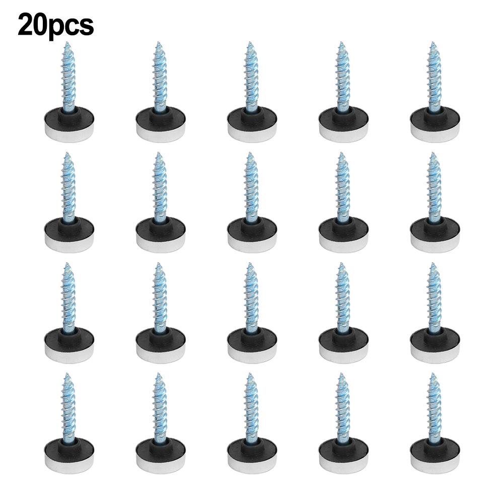 20 Set of Mirror Screws 16mm Chrome Screw Less Prone To Deformation and Breakage Suitable for a Wide Range of Furniture