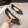 Fashion Office Pointed Toe Women's Flat Shoes Low Price Ladies Footwear Luxury Brand Chic and Elegant Lastest 2025 Summer Dress Y2k Shoe