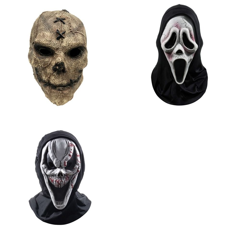 Party Prom Party Supplies Horror Masks Screaming Mask Halloween Masks Blood Stain Black Head Cover