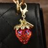 Strawberry Keychain Transparent Keyring Stylish Pendant Keychains Exquisite Backpack Decoration Accessories Gifts