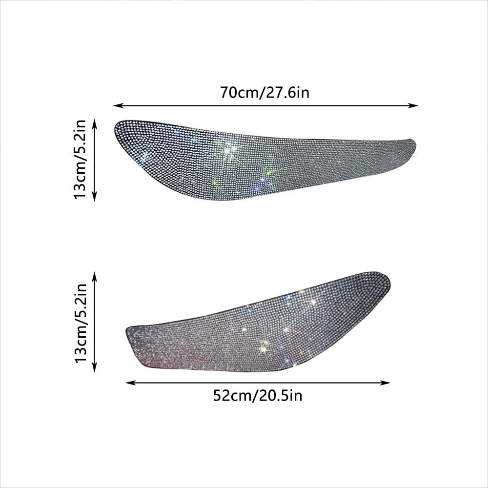 Rhinestone Car Door ive Pad, Bling Car Door -Kick Pad, Diamonds -Collision Sticker 4 PCS/Set, Scch- Auto Accessories