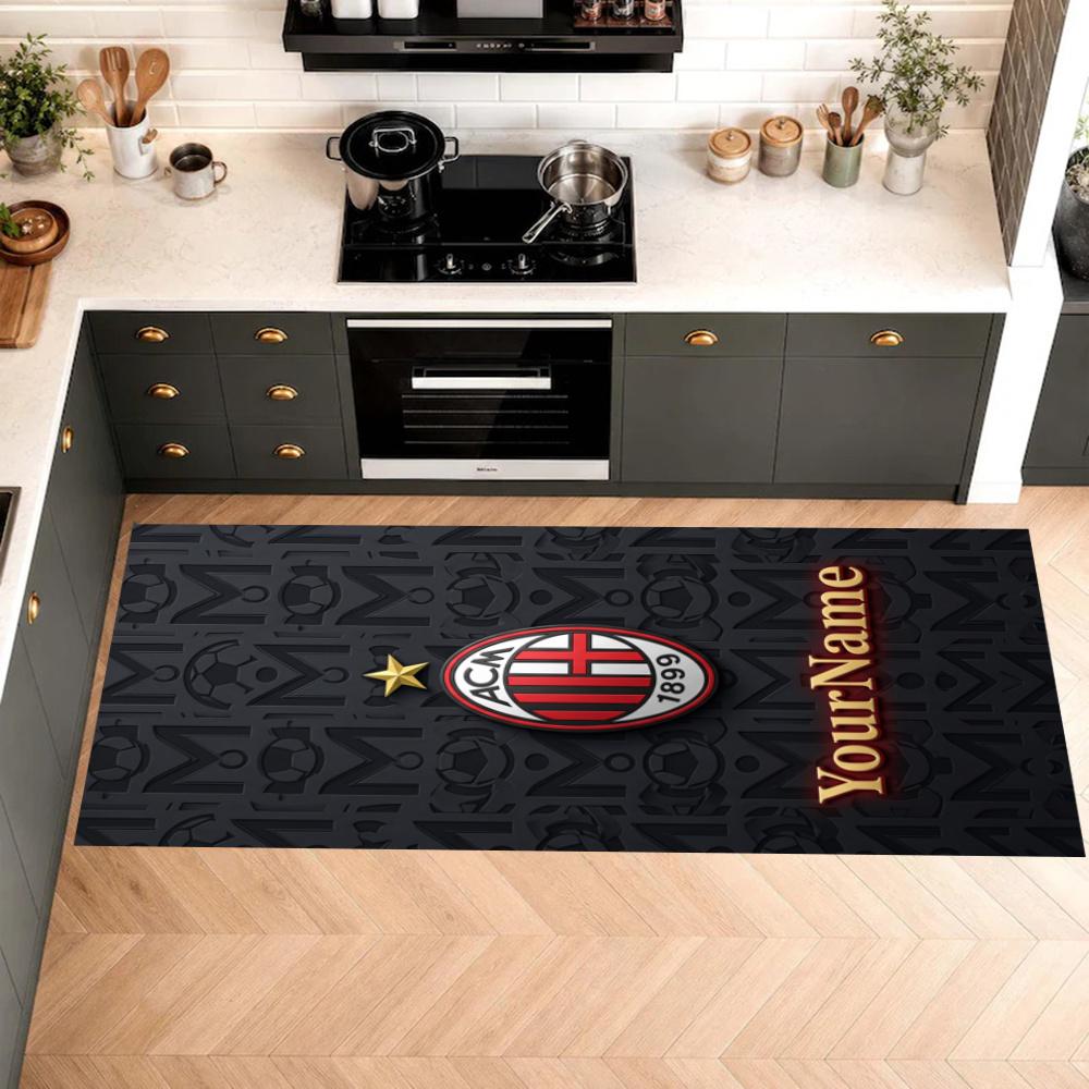 Ac Milan Customize Your Name Kitchen Rug Runner Rug Laundry Mat Hallway Entryway The Best Gift Choice
