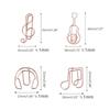 50Pcs Note Paper Clips Stationary Clips File Folders Clamp Mini Paper Clips Music Note Shaped Paper Clip for Home Office