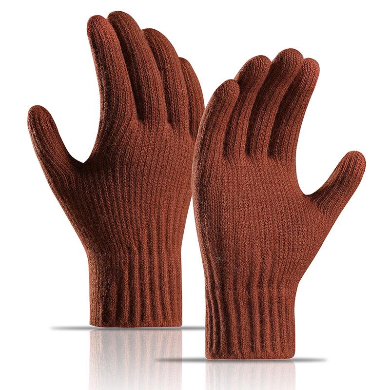 Women's Alpaca Wool Fleece-Lined Touchscreen Knitted Gloves - Warm & Soft for Winter