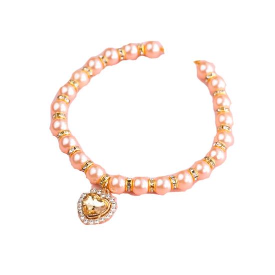 Κολιέ με μαργαριτάρια Αξιολάτρευτη διακοσμητική ρητίνη μαργαριταρένιο κολάρο για κατοικίδια για εξωτερικούς χώρους