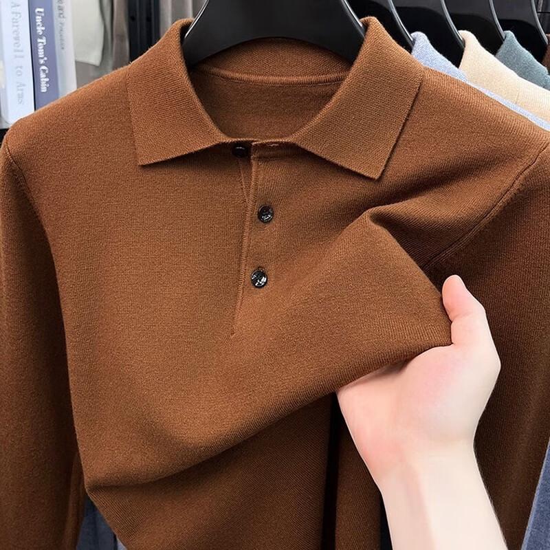 Hengyuanxiang Men's Knitted Polo Sweater