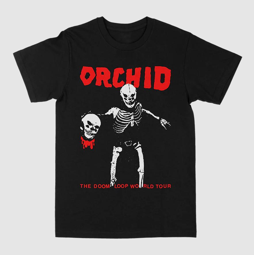 Vtg Orchid Band World Tour Cotton Black Full Size Men Women Shirt DI154 Unisex T-Shirt L