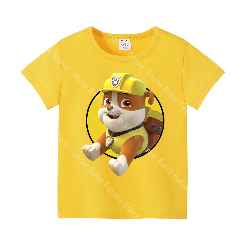 Chase Marshall Skye Rocky T Shirt for Girls Boys Clothes Tops Summer Cute Cotton Short Sleeve Tee New Kawaii Giftss