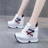 Fashion Autumn Women High Platform Shoes Height Increasing Casual Shoes 12 CM Thick Sole Trainers Breathable Shoes Women Sneakers