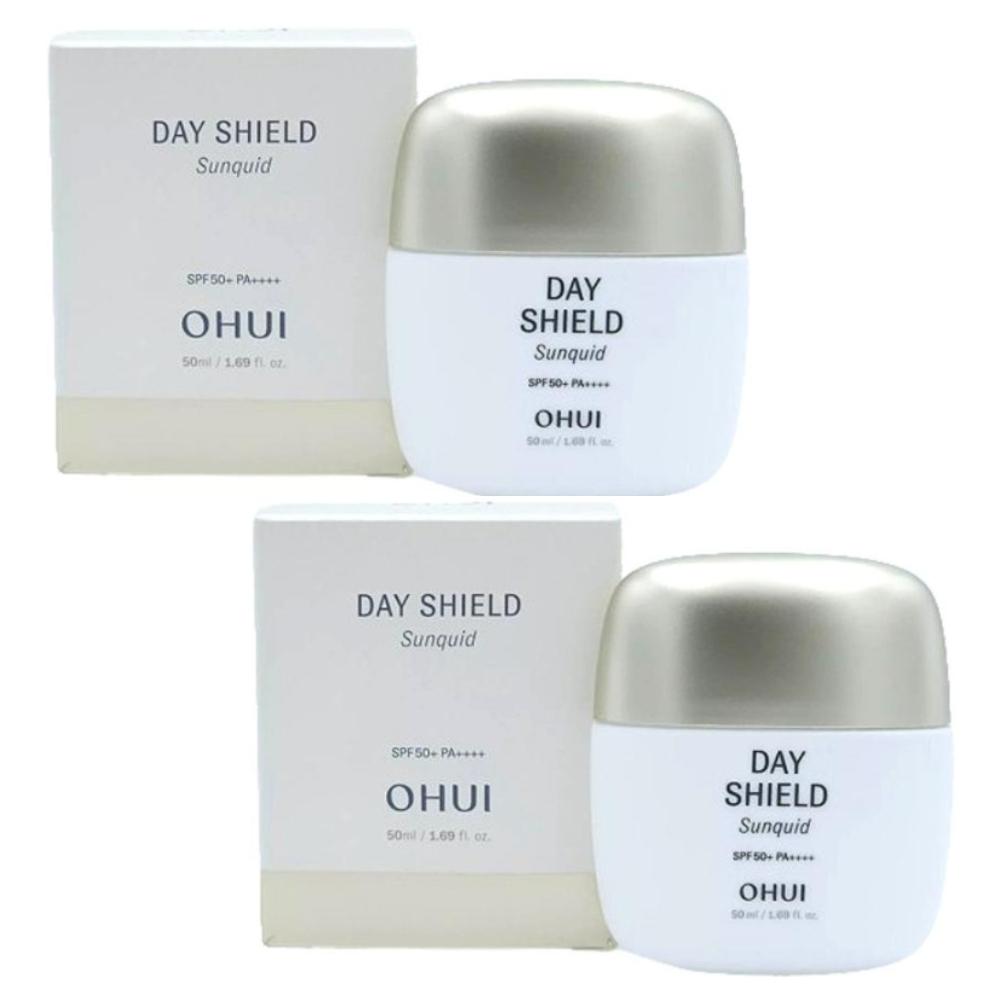 OHUI Day Shield Sunquid SPF50+ PA++++ 50 мл – Легкий жидкий солнцезащитный крем для ежедневной защиты от УФ-лучей 50ml 2ea