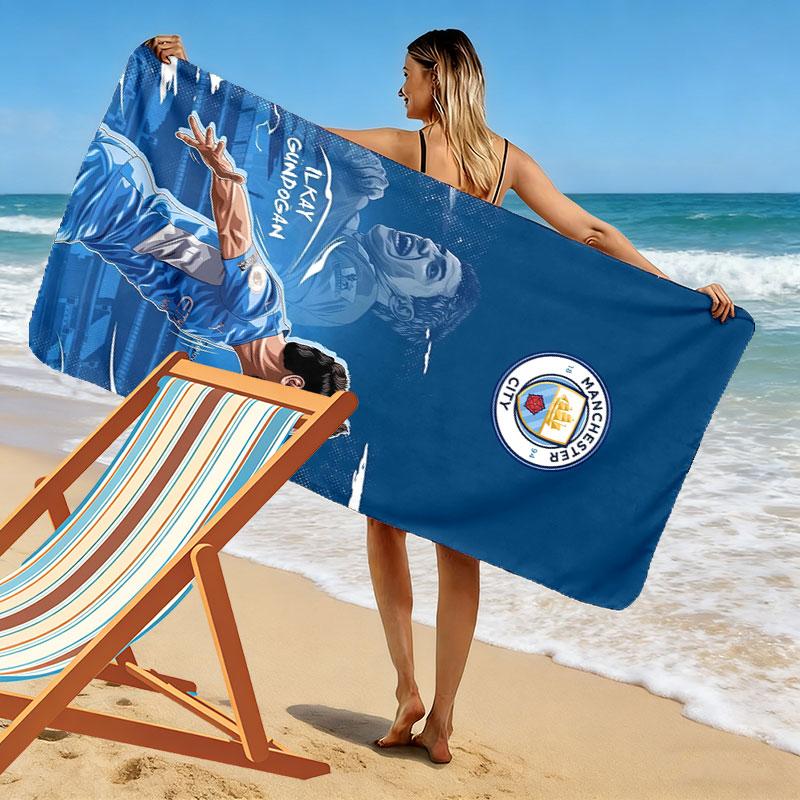 The Blues team Print Beach Towel, Large Soft Quick Dry Towel for Beach Camping Swimming
